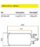 OMP CEFAL6 - Extinguishing System - Aluminum D. 100 mm Electrically-3