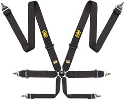 OMP Racegordel FIRST - 3 inch - PULL UP - FIA 8853-2016 - Zwart