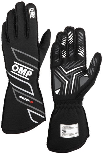 OMP ONE-S GLOVES my2025 FIA 8856-2018 - Black - Size XS OMP ONE-S GLOVES my2025 FIA 8856-2018 - Black - Size XS