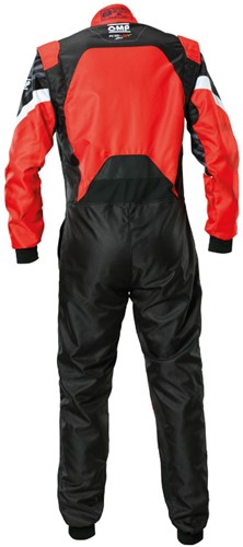 OMP KS-3X ART STYLE1 KART OVERALL - FIA 8877-2022 - Black / Red - Size 120 (Kids)-2