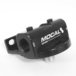 Mocal Billet remote filterhead 3/4 UNF - R to L