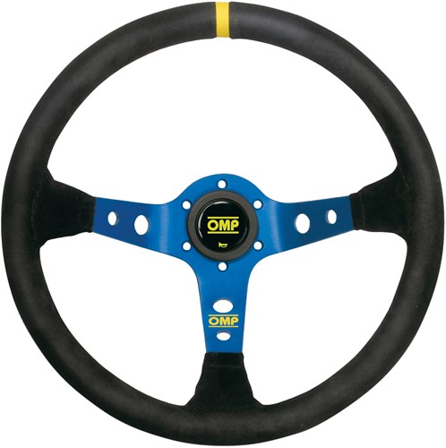 OMP Corsica Scamosciato sports steering wheel - Suede - Black / Blue