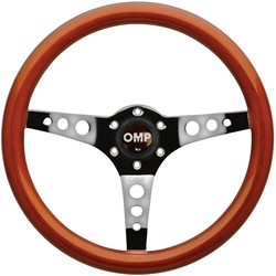 OMP Mugello wooden sports steering wheel - 350 mm - Brown