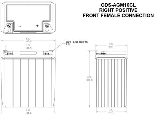 Odyssey Battery - ODS-AGM16CL-2