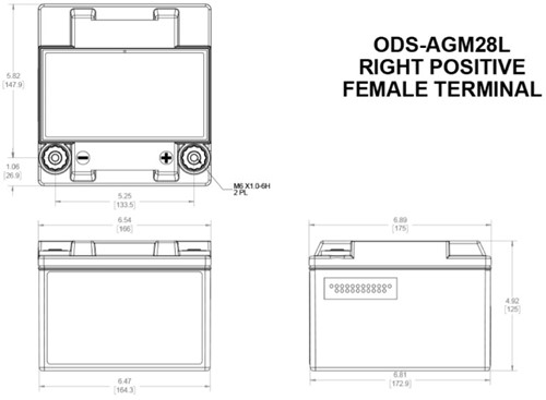 Odyssey Battery - ODS-AGM28L - PC925-2