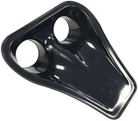 QSP Side scoop - 250x275mm met dubbele aansluiting 76mm - Zwart