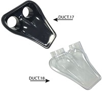QSP Side scoop - 250x275mm met dubbele aansluiting 76mm - Zwart-2