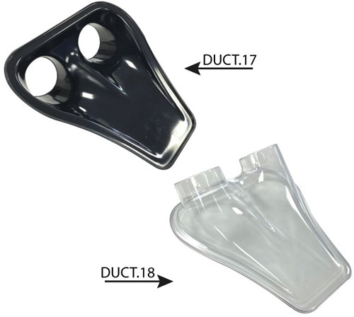 QSP Side scoob - 250x275mm with double connection 76mm - Black-2