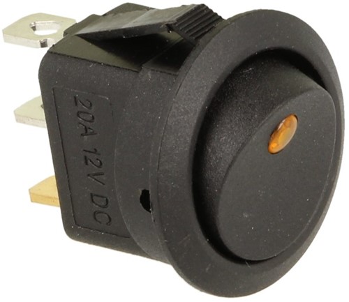 QSP - Switch voor paneel - Geel led Rocker switch - Geel led