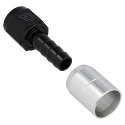 Compression fittings for rubber hose