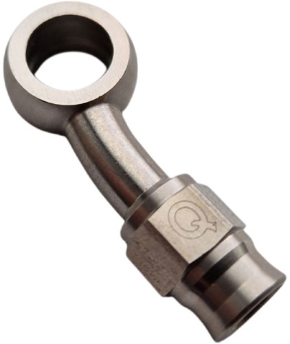 QSP Stainless Steel Banjo Eye - Flat 20° AN3 - 10.2 mm QSP Stainless Steel Banjo Eye - Flat 20° AN3 - 10.2 mm