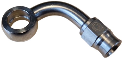 QSP Stainless Steel Banjo Eye - Flat 90° AN3 - 10.2 mm