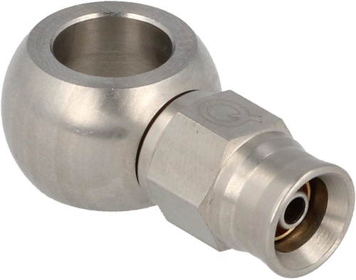 QSP RVS banjo oog recht AN3 - 10,2 mm