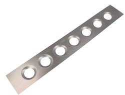 Stalen gusset - Reinforcement plaat - 500 x 75 x 1 mm