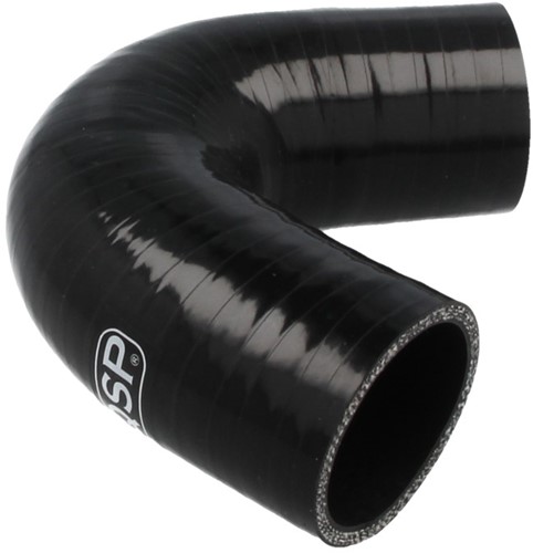 QSP Silicone hose - 135° bend - 6,5 mm - Black