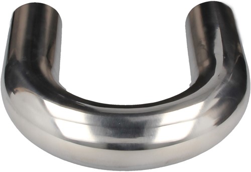 QSP aluminium 180° bocht - 57 mm - Zilver QSP aluminum 180° bend - 57 mm - Silver