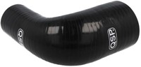 QSP Silicone hose - 90° reducer bend - 16-13 mm - Black