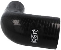 QSP Siliconen slang - 90° verloop bocht - 16-13 mm - Zwart-2
