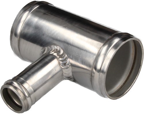 QSP aluminum T-piece - 57 mm (25 mm connection) - Silver