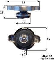 QSP aluminum radiator cap 32 mm-2