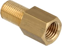 QSP Verloop messing female M10x1 - male 3/8 24UNF QSP adapter female M10x1 - male 3/8 24UNF