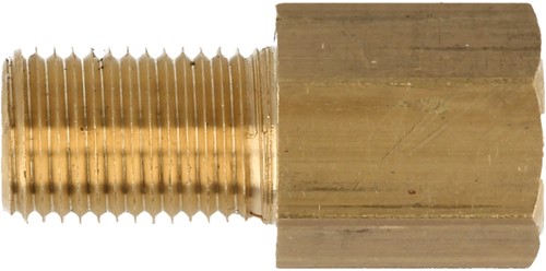 QSP Verloop messing female M10x1 - male 3/8 24UNF QSP adapter female M10x1 - male 3/8 24UNF-2