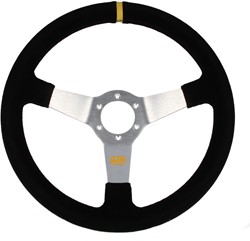 QSP sports steering wheel suede - 350 mm - deep 70 mm