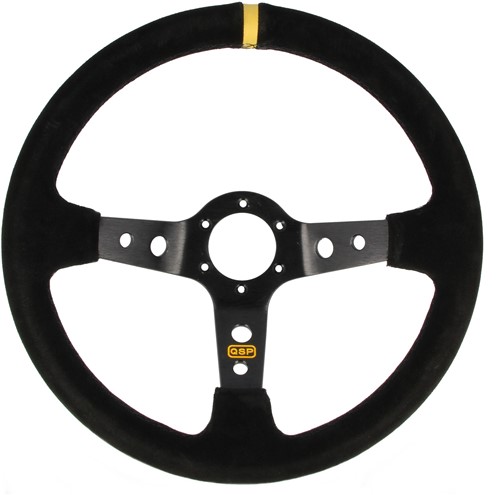QSP sports steering wheel suede - 350 mm - deep 90 mm
