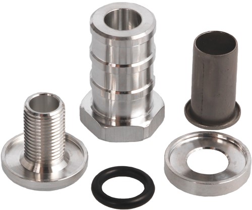 QSP self-closing fitting 16 mm aluminum