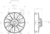 SPAL fan VA03-AP90/LL-68A - 280 mm - 12 Volt-2