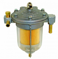Malpassi Filter King 85 mm - FPR006 Fuel Filter and Pressure Regulator with Glass Bowl