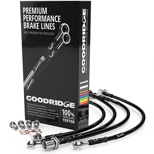 Stainless steel brake hose set AUDI A6 2.5 TDI 24V V6 QUATTRO - Black Coating