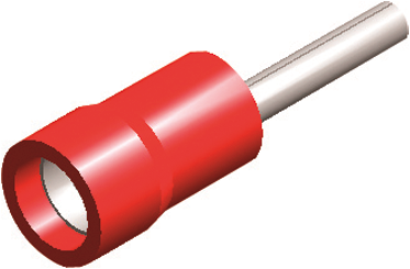 QSP Cable lug pin - PVC insulated - 0,5-1,5 mm² - 1,9 mm - red (10 pcs)