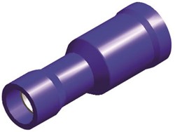 QSP Round cable lug - PVC insulated - female - 1,5-2,5 mm² - 5 mm - blue (10 pcs)
