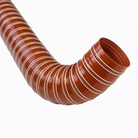 Silicone air hose - 76 mm - double-layer - Red