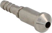QSP crimp hose end Convex male SS - D03 - L=33,3mm-2