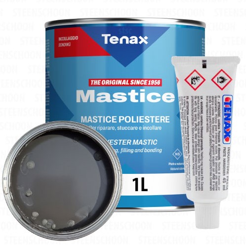 Tenax Solido Grigio Scuro (Dark Gray) - Two-component polyester stone adhesive - 1L