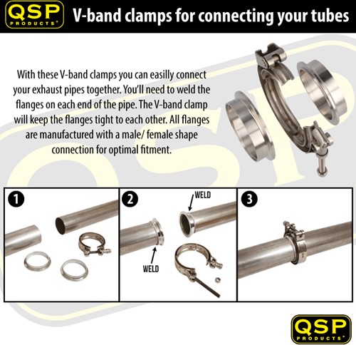 QSP stainless steel flanges male / female 1.5" (38mm)-3